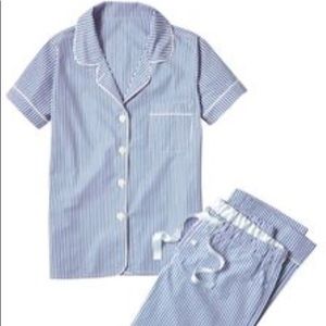 SERENA & LILY New Blue Oxford Striped PJ